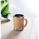 Mug en bambou publicitaire isotherme 300 ml - Mokka