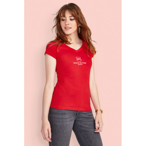 Tshirt col V publicitaire femme 150g - MOON