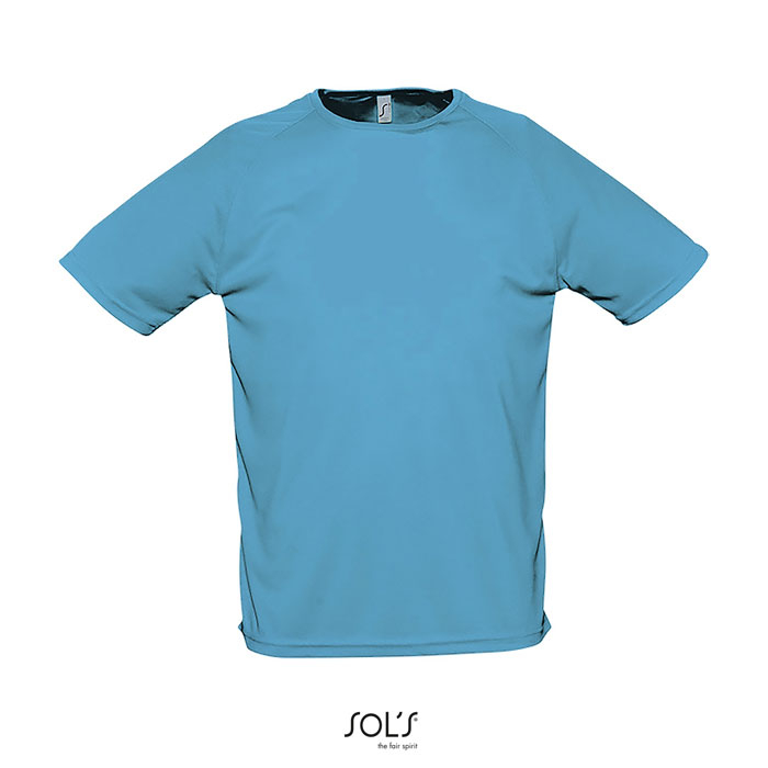 Tshirt respirant publicitaire homme polyester 140g - SPORTY Aqua