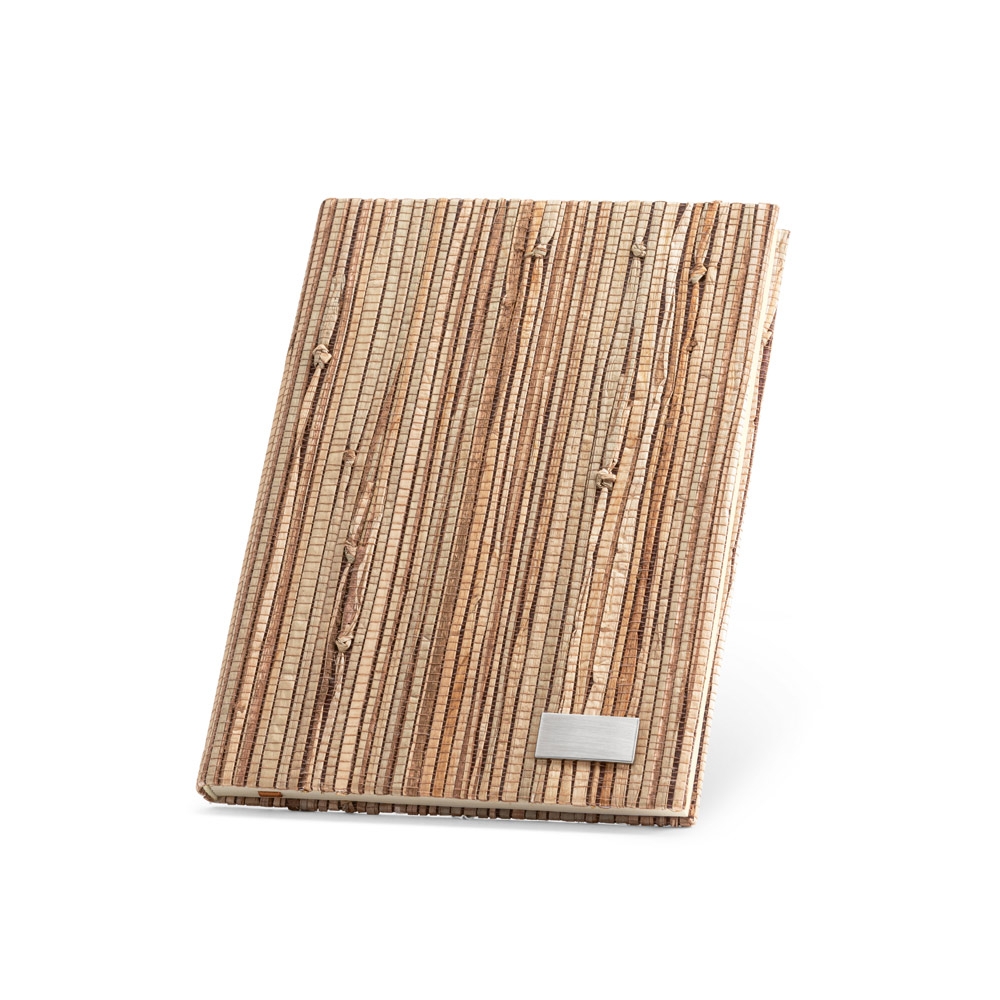 Carnet A5 en paille naturelle personnalisé NERUDA Naturel