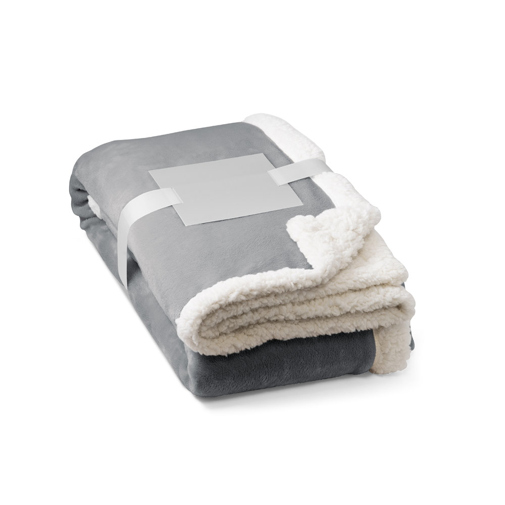 Plaid polaire publicitaire 120 x 150 cm HEIDEN Gris