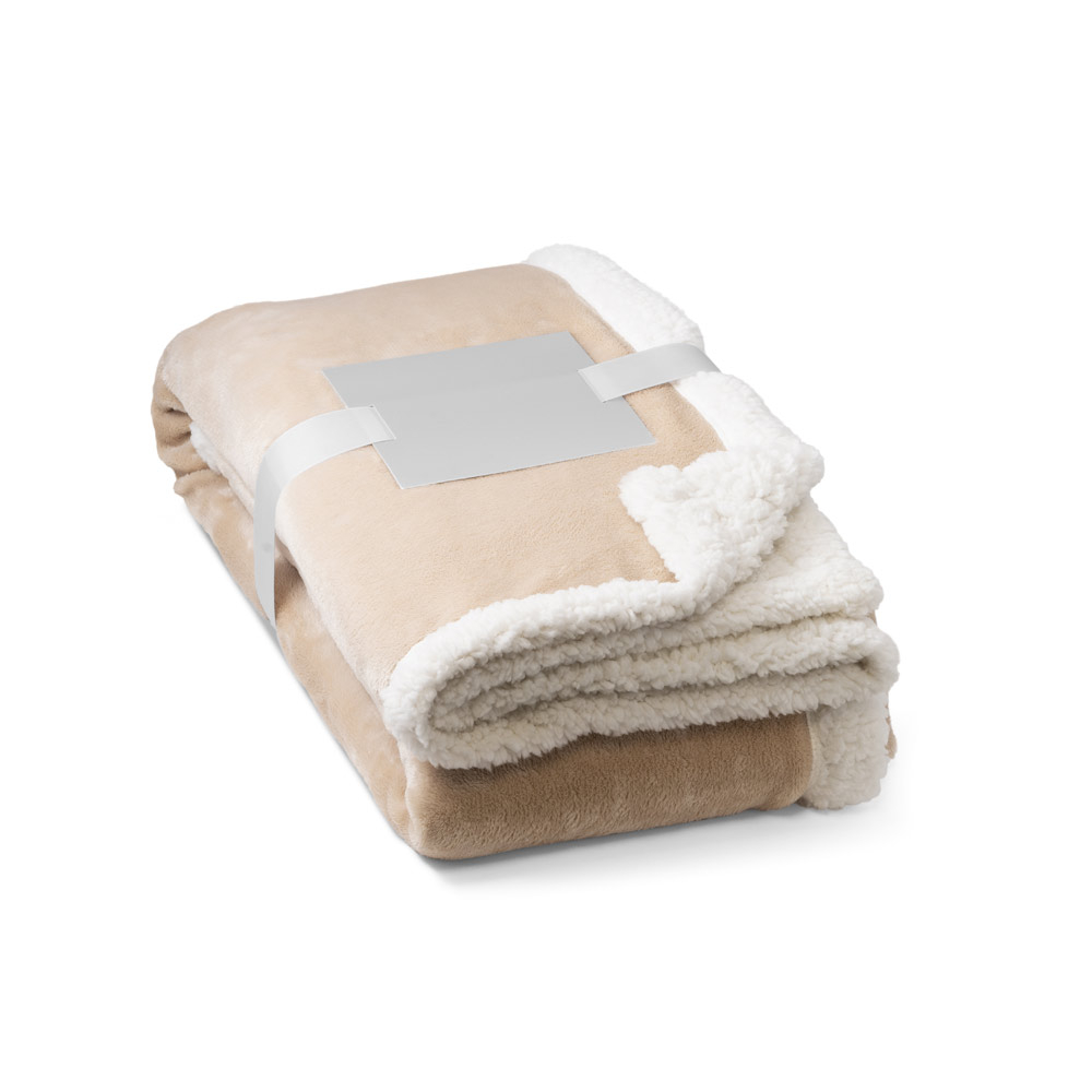 Plaid polaire publicitaire 120 x 150 cm HEIDEN Beige