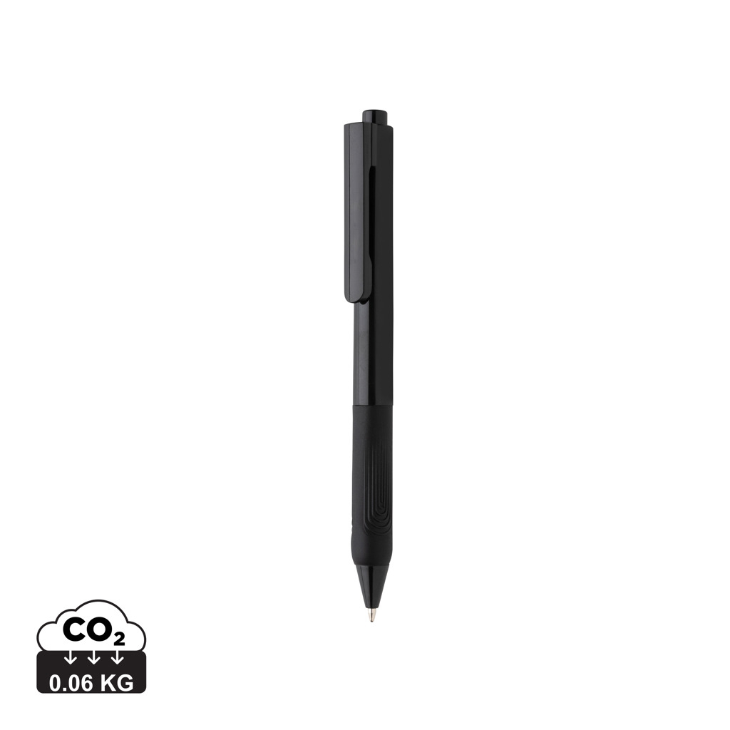 Stylo personnalisé avec grip silicone X9 Noir