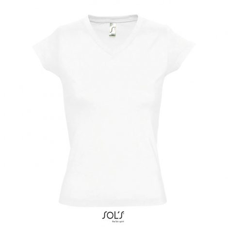 Tshirt col V publicitaire femme 150g - MOON