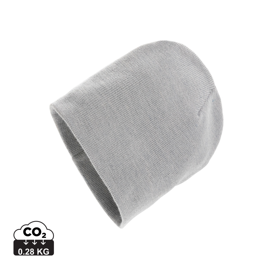 Bonnet personnalisé en laine Polylana Impact Gris