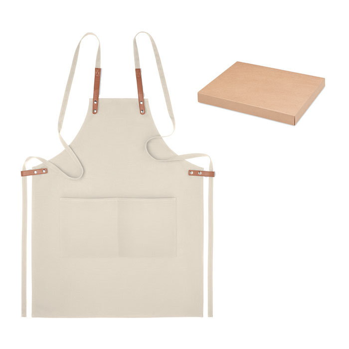 Tablier publicitaire coton bio 340 gr NAGPUR Beige