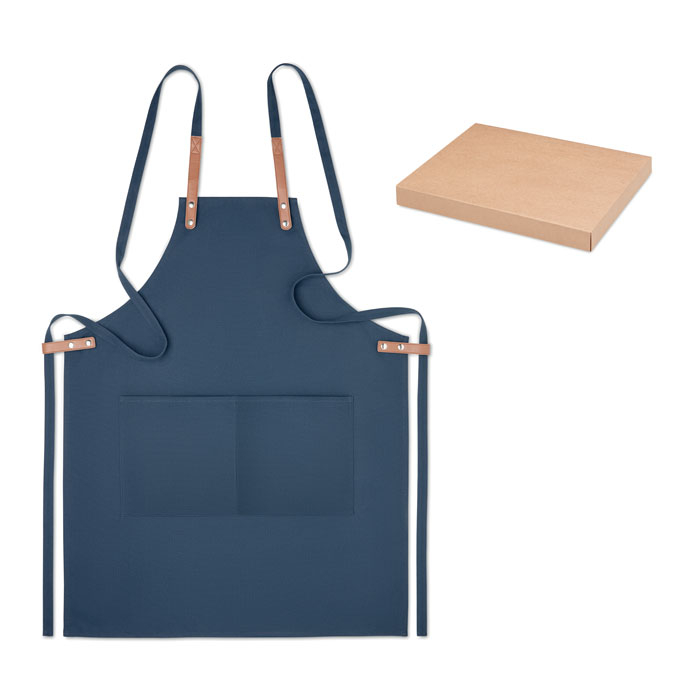 Tablier publicitaire coton bio 340 gr NAGPUR COLOUR Bleu