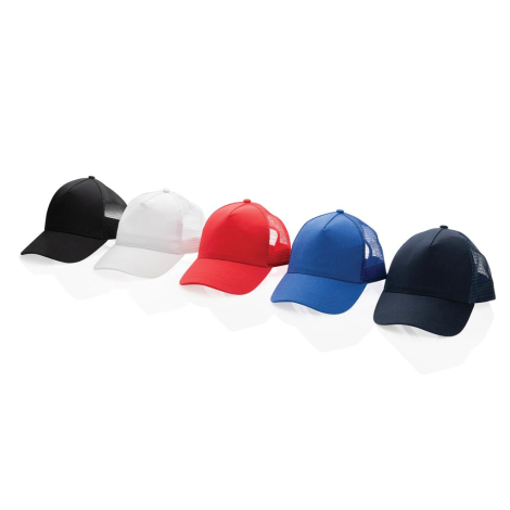 Casquette trucker personnalisée coton recyclé 5 pans Impact