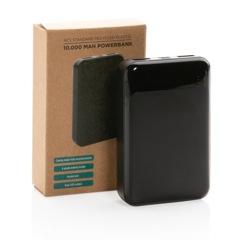 Powerbank publicitaire 10 000 mAh plastique recyclé