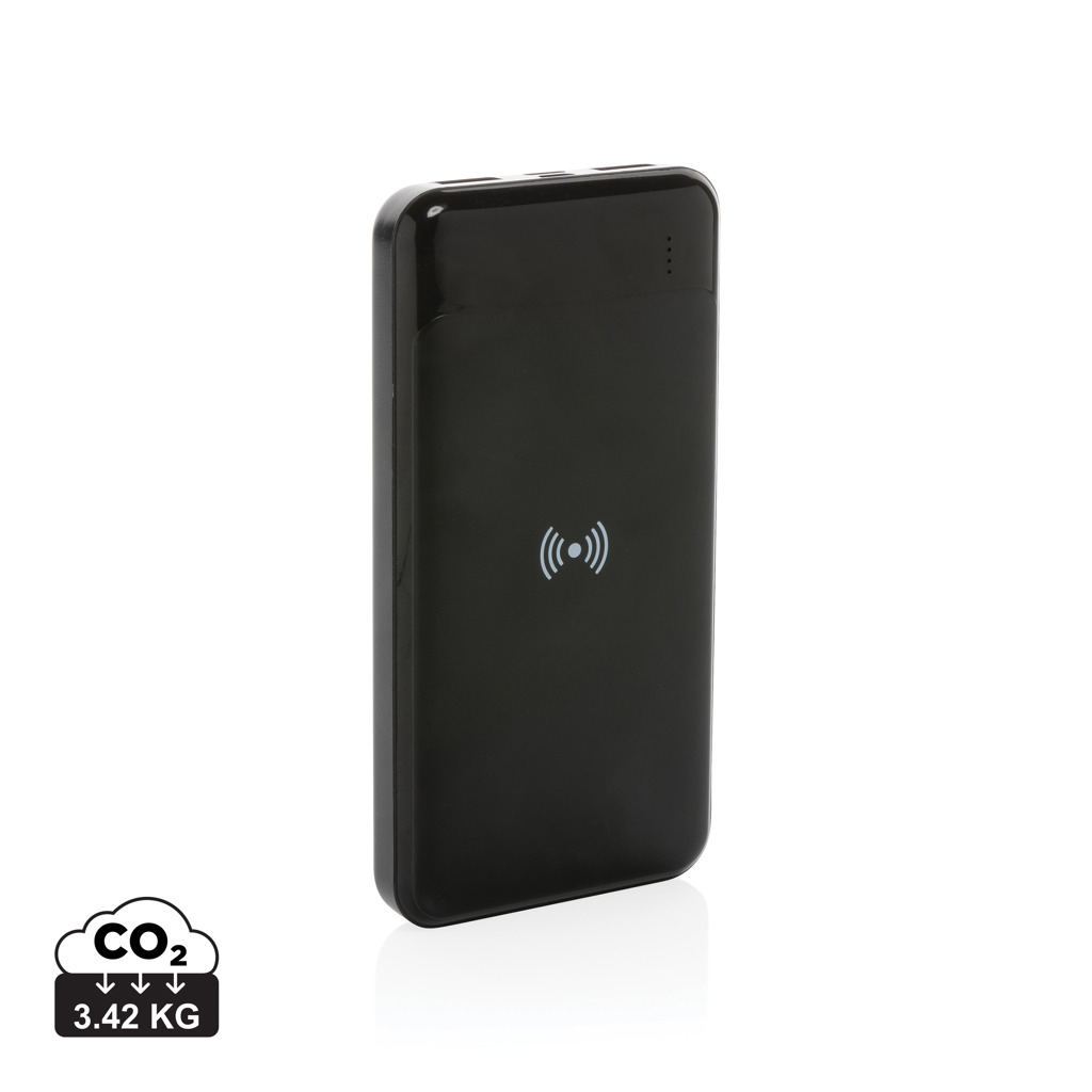 Chargeur induction recyclé publicitaire 8000 mAh Noir
