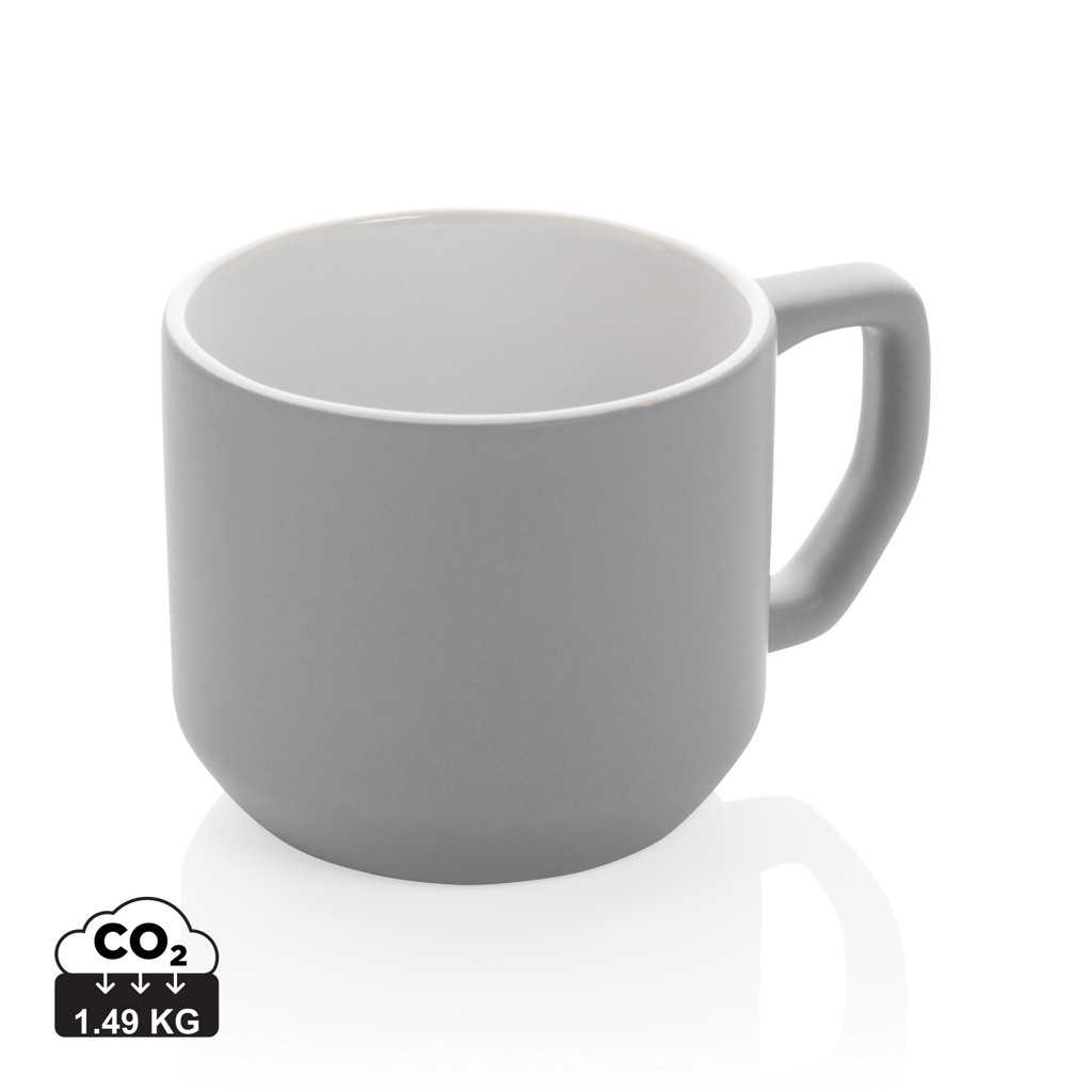 Mug moderne personnalisable 350 ml Gris