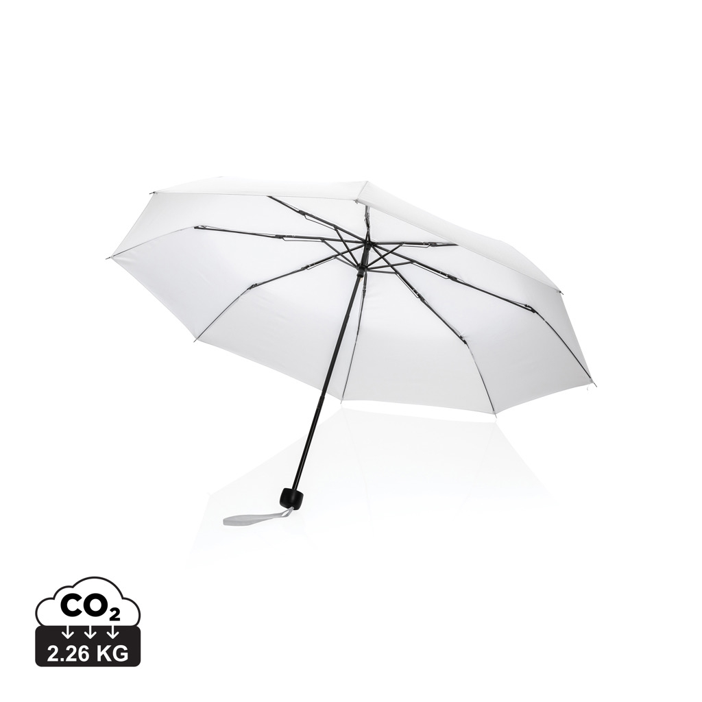 Mini parapluie en rPET 20.5" publicitaire Impact Blanc