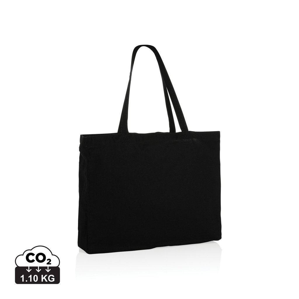 Maxi tote bag publicitaire coton 145g - Impact Noir
