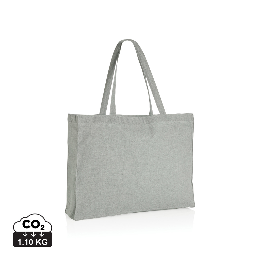 Maxi tote bag publicitaire coton 145g - Impact Gris