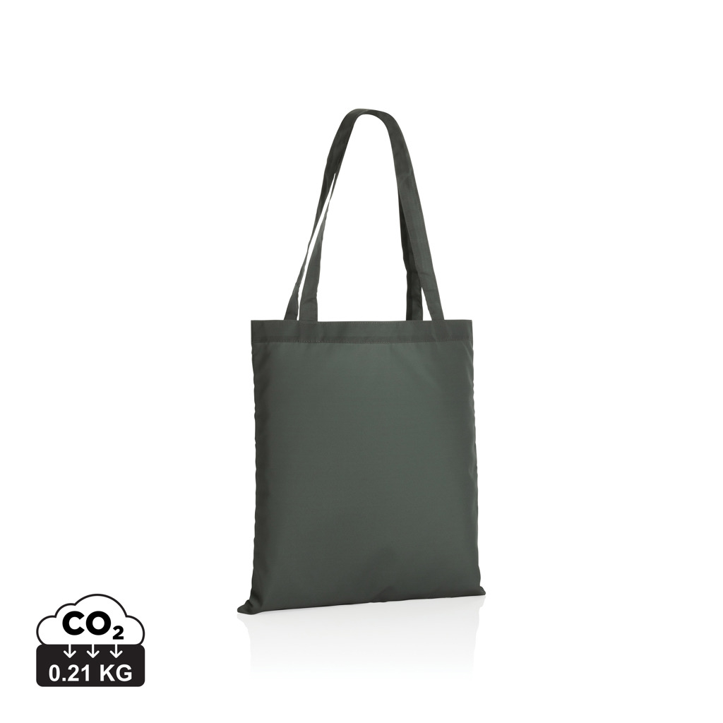 Sac shopping en rPET publicitaire 190T - Impact anthracite