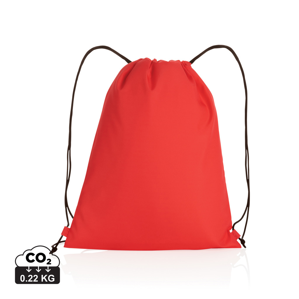 Sac cordelettes rPET 190T publicitaire Impact Rouge