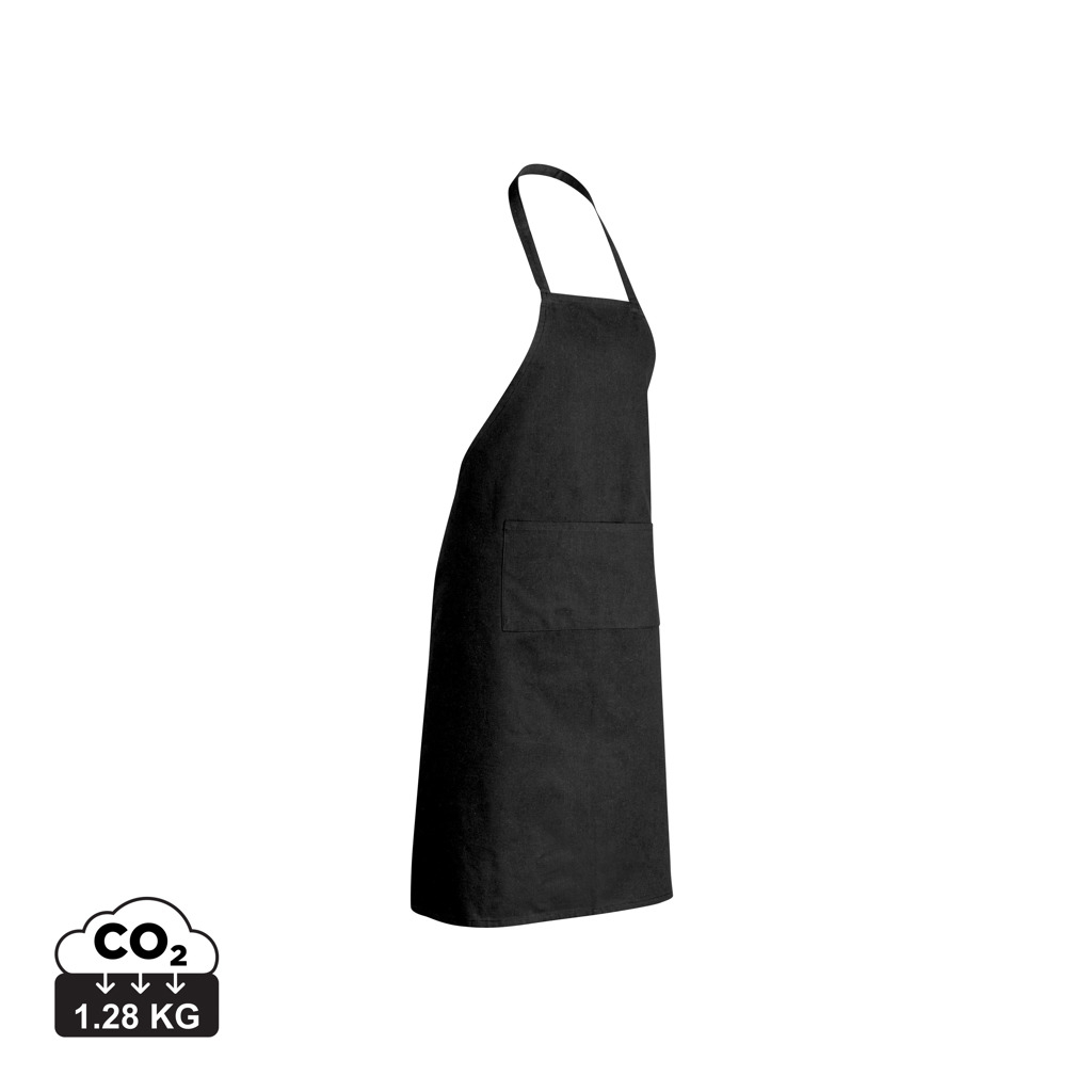 Tablier en coton recyclé personnalisé Impact Noir