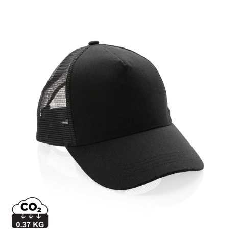 Casquette trucker personnalisée coton recyclé 5 pans Impact