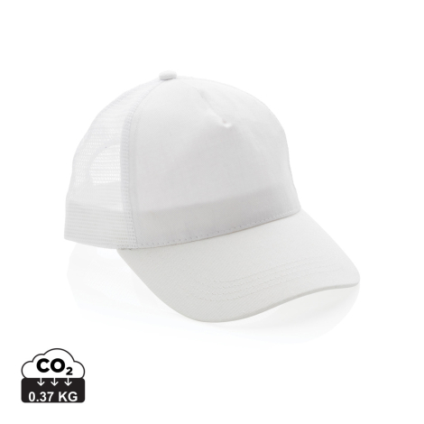 Casquette trucker personnalisée coton recyclé 5 pans Impact