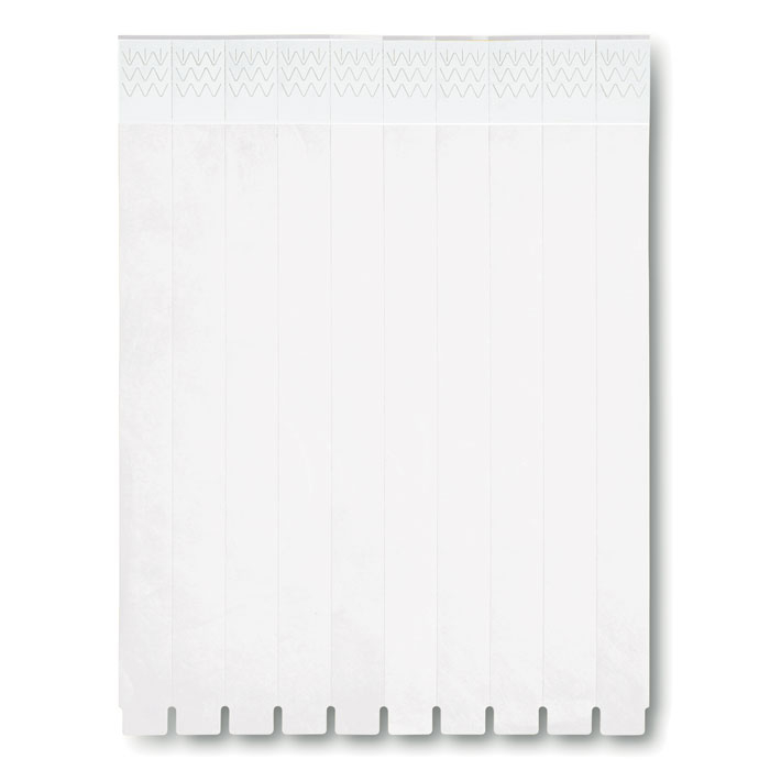 Bracelet de contrôle personnalisé TYVEK® Blanc