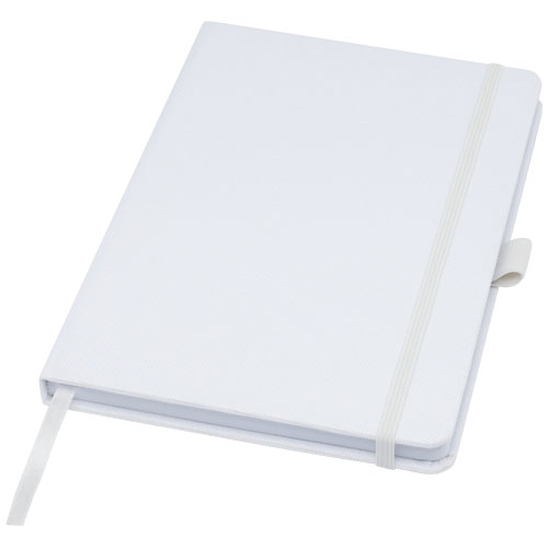Carnet recyclé en rPET personnalisé A5 HONUA Blanc