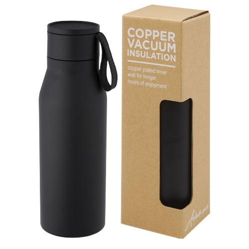 Bouteille publicitaire en acier inox 500 ml LJUNGAN Noir