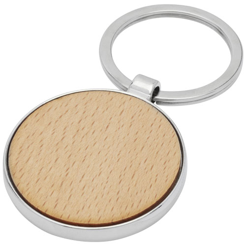 Porte-clés personnalisable bois de hêtre Moreno Naturel