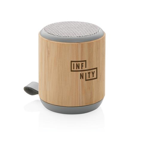 Enceinte sans fil 3W en bambou personnalisable