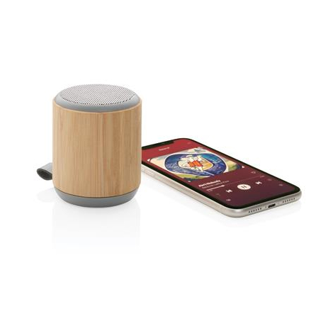 Enceinte sans fil 3W en bambou personnalisable