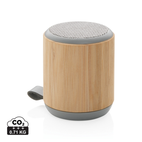 Enceinte sans fil 3W en bambou personnalisable