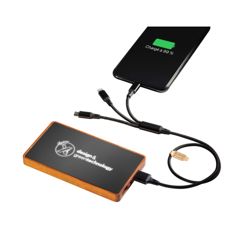 Powerbank personnalisable 5000 mAh avec câble