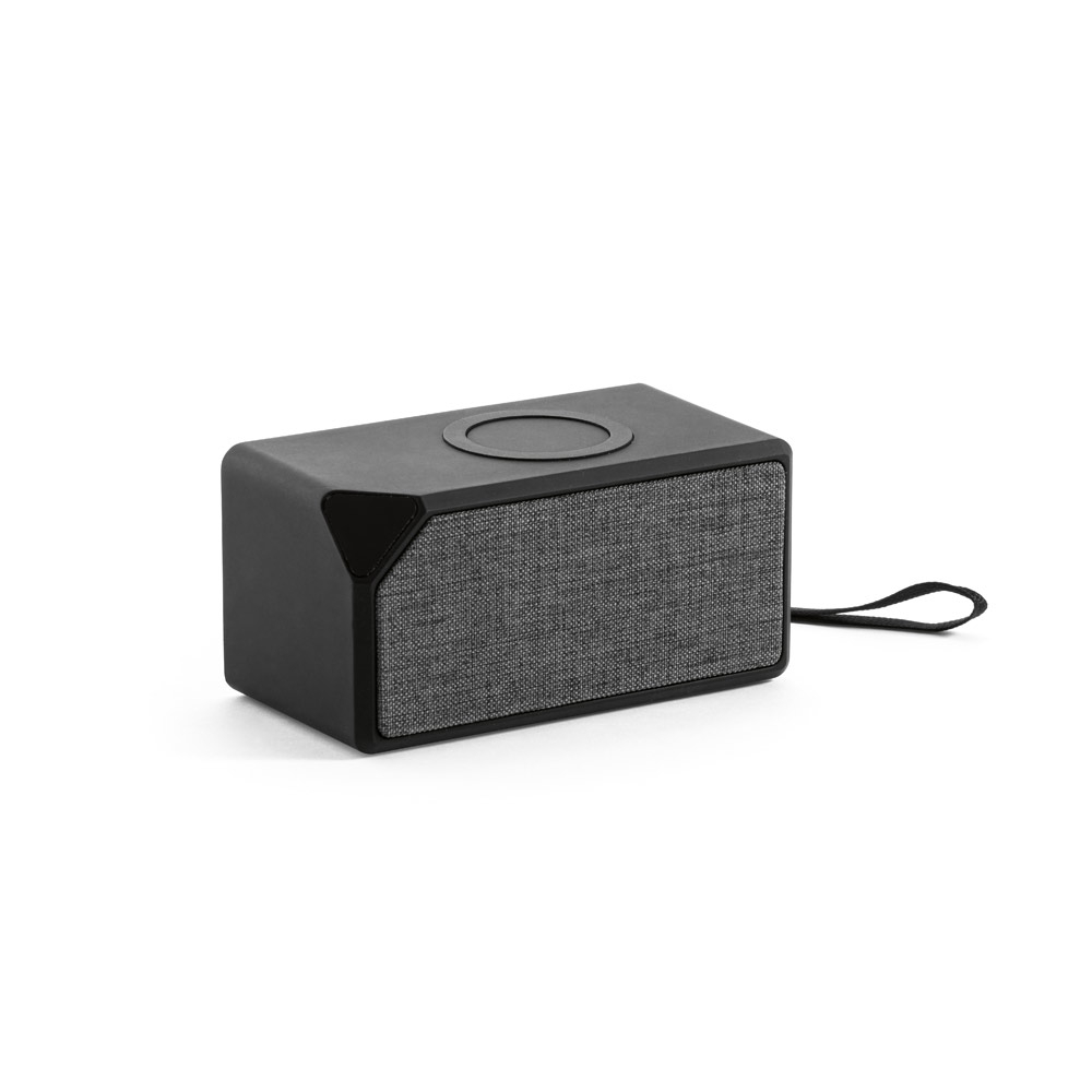 Enceinte avec chargeur induction publicitaire GRUBBS Noir