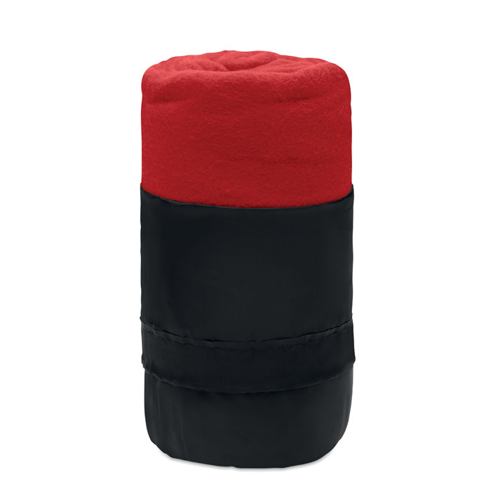 Couverture polaire en PET recyclé publicitaire MUSALA Rouge
