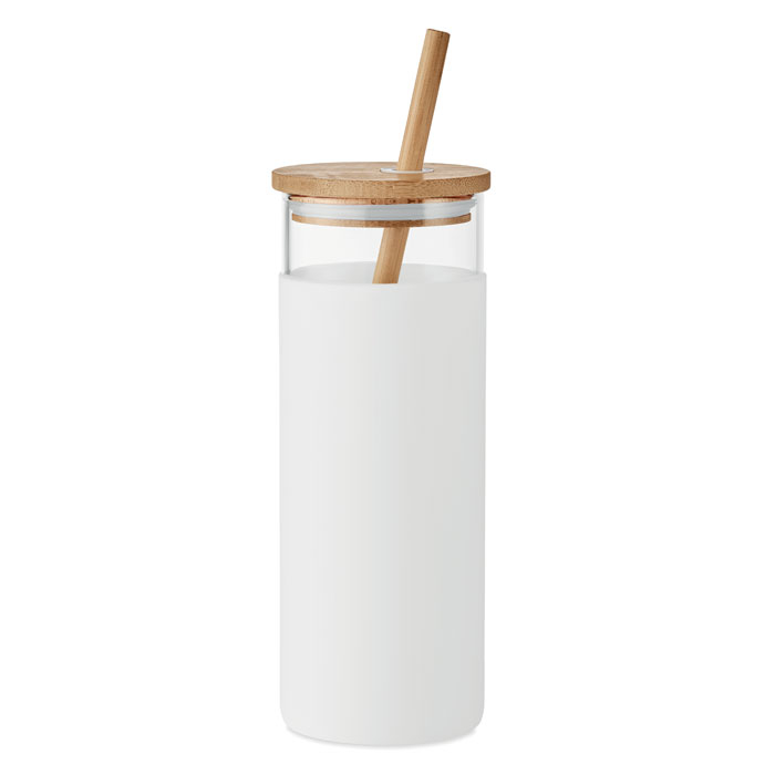 Gobelet en verre publicitaire 450ml STRASS Blanc