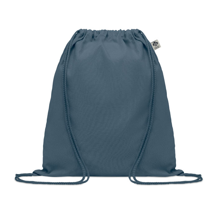 Gym bag coton bio publicitaire 140 gr YUKI COLOUR Bleu