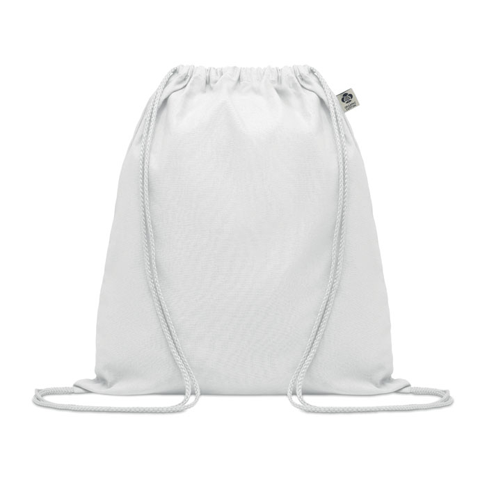 Gym bag coton bio publicitaire 140 gr YUKI COLOUR Blanc