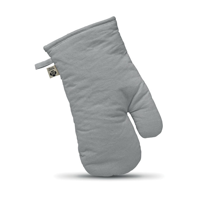 Gant de cuisine publicitaire en coton bio NEVON Gris