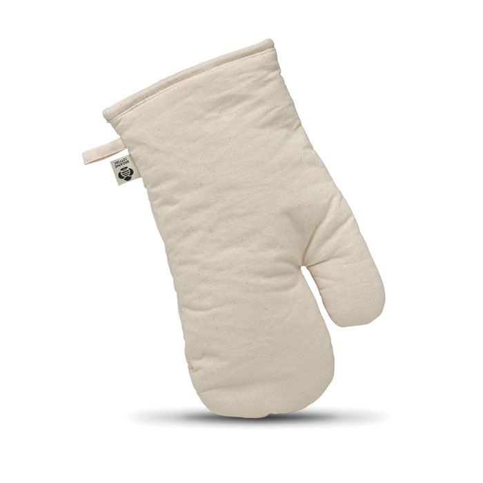 Gant de cuisine publicitaire en coton bio NEVON Beige