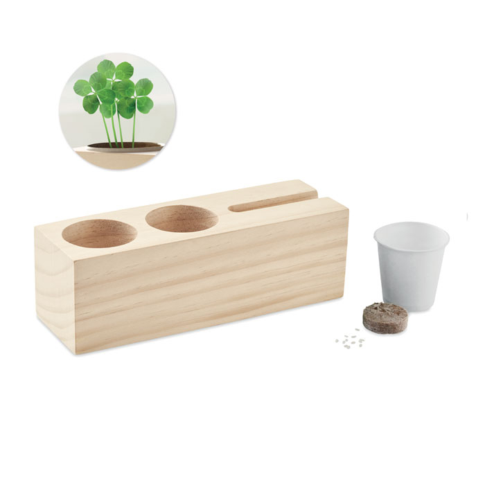 Organiseur bureau publicitaire avec graines THILA Bois