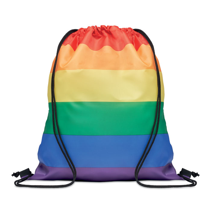 Sac à cordon publicitaire rPET arc-en-ciel BOW multicolour
