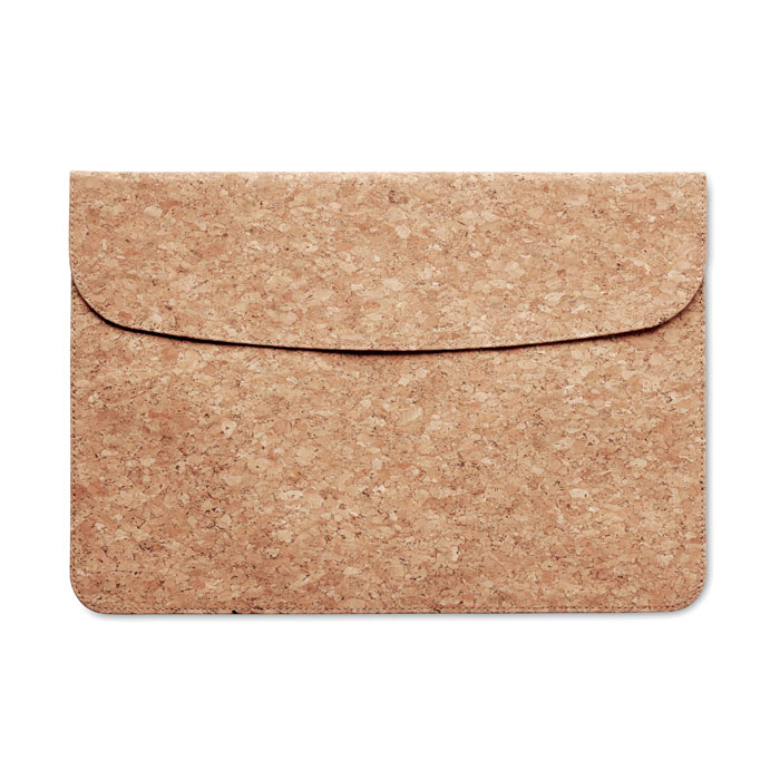 Pochette ordinateur 14" en liège publicitaire GRACE Beige