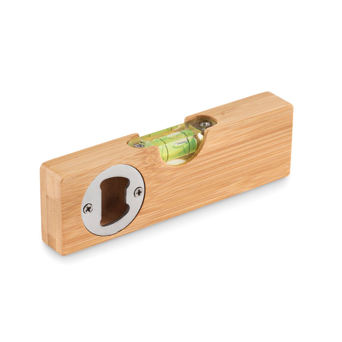 Niveau à bulle publicitaire avec décapsuleur SPIREN Bois