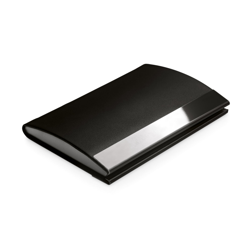 Porte-cartes de visite simili cuir personnalisé SANDLER Noir