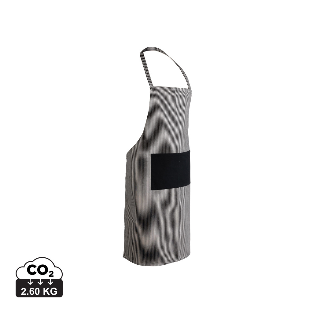 Tablier publicitaire coton recyclé 280 gr Ukiyo IMPACT Noir