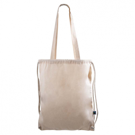 Sac 2 en 1 publicitaire coton Fair Trade 140 g - STONE