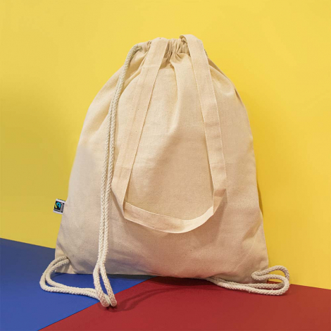 Sac 2 en 1 publicitaire coton Fair Trade 140 g - STONE