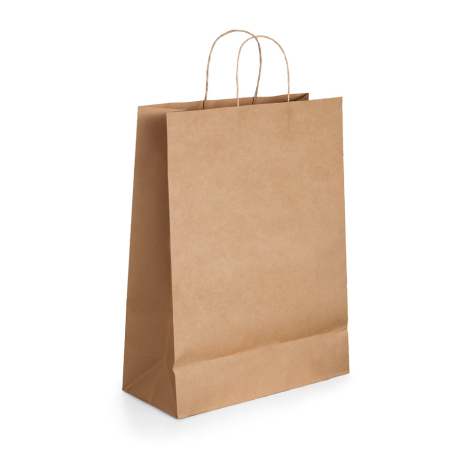 Sac en papier kraft personnalisé 18x8x23cm LEIA