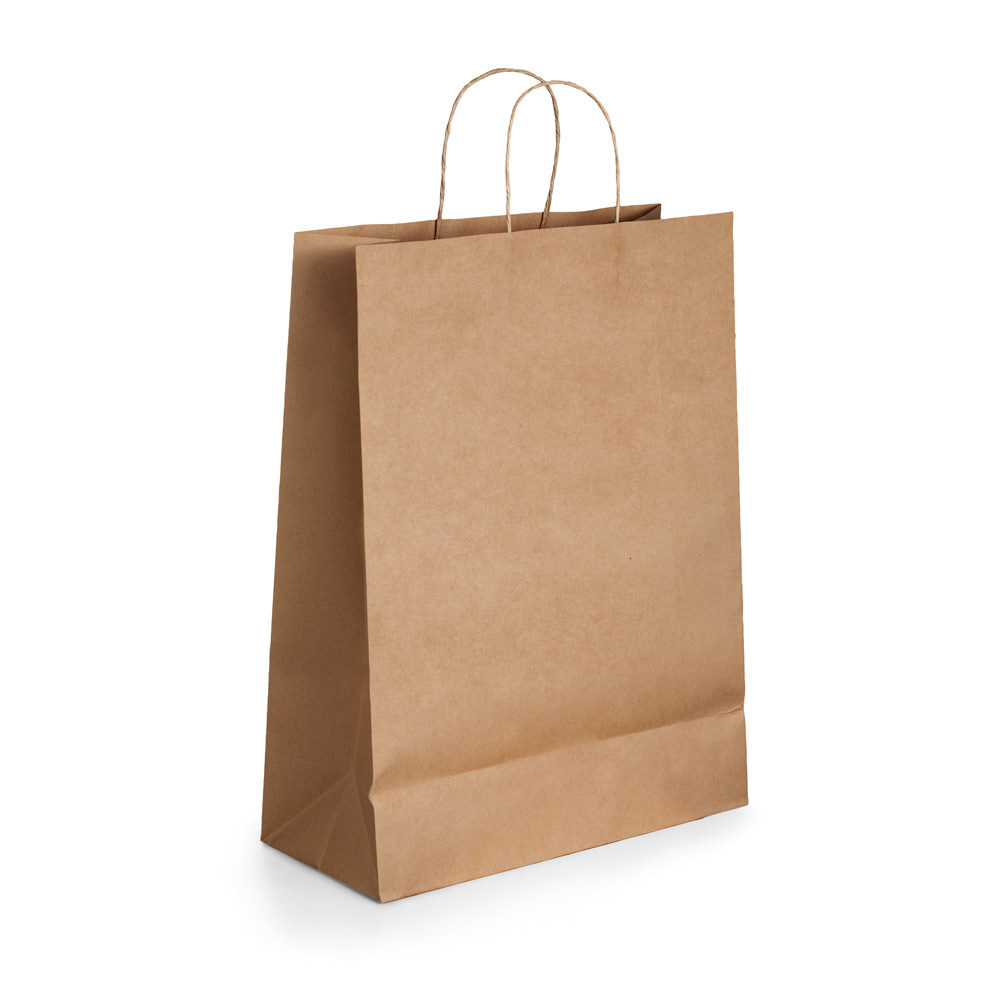 Sac papier kraft publicitaire 24x9x31 cm ELLEN Naturel