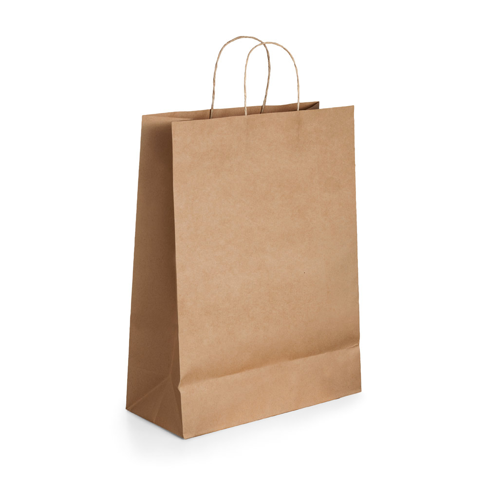 Sac personnalisable en papier kraft 32x11x41 cm TAYLA Naturel