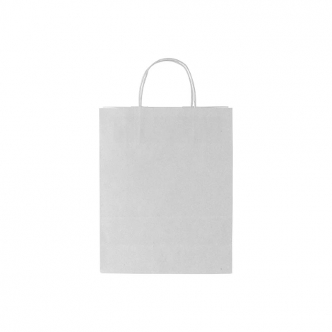Sac en papier personnalisable 18x24 cm GALI WHITE